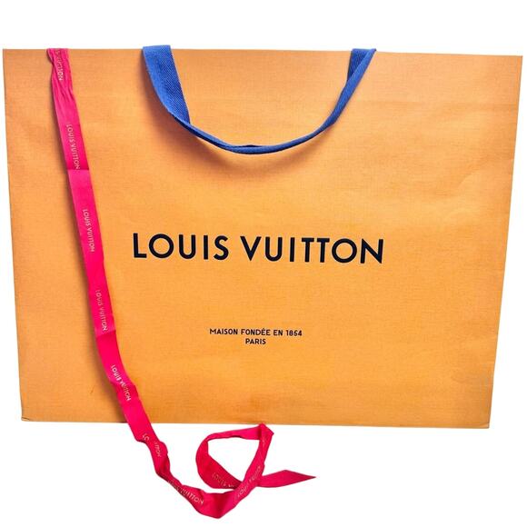 Louis Vuitton XL Shopping Gift Bag & Red Ribbon - Picture 1 of 6